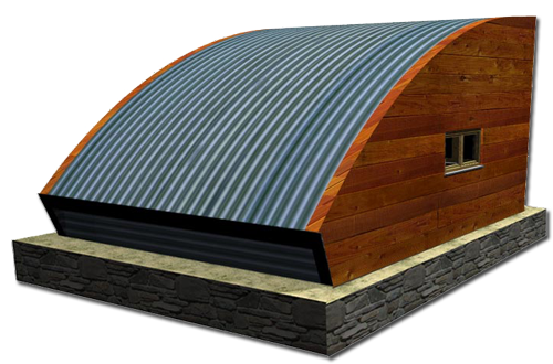Achterzijde hut