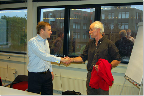 Président Frits Vrijlandt et Arjen Bakermans